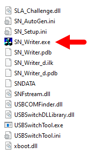 SN Write Tool Open