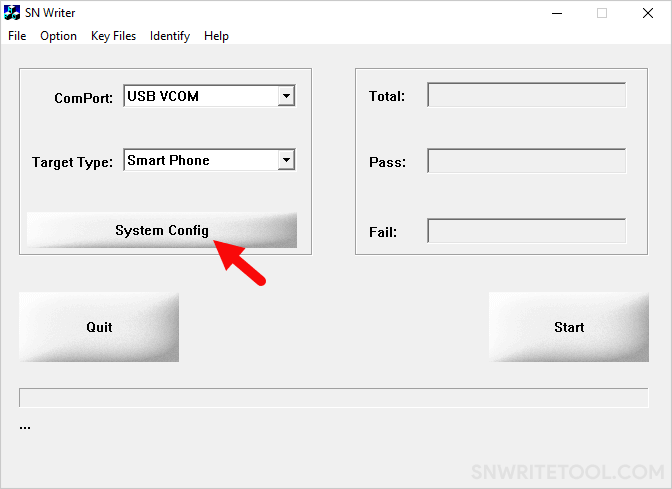 SN Write Tool Target System